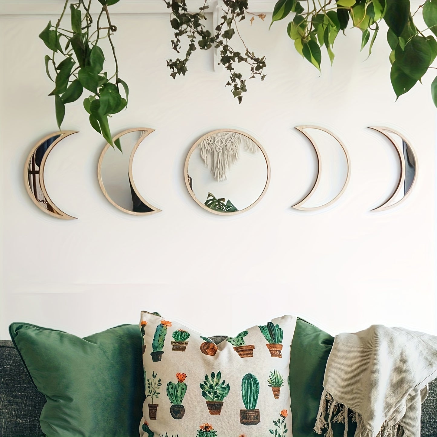 Conjunto de 5 peças de Espelho Acrílico Estilo Boêmio