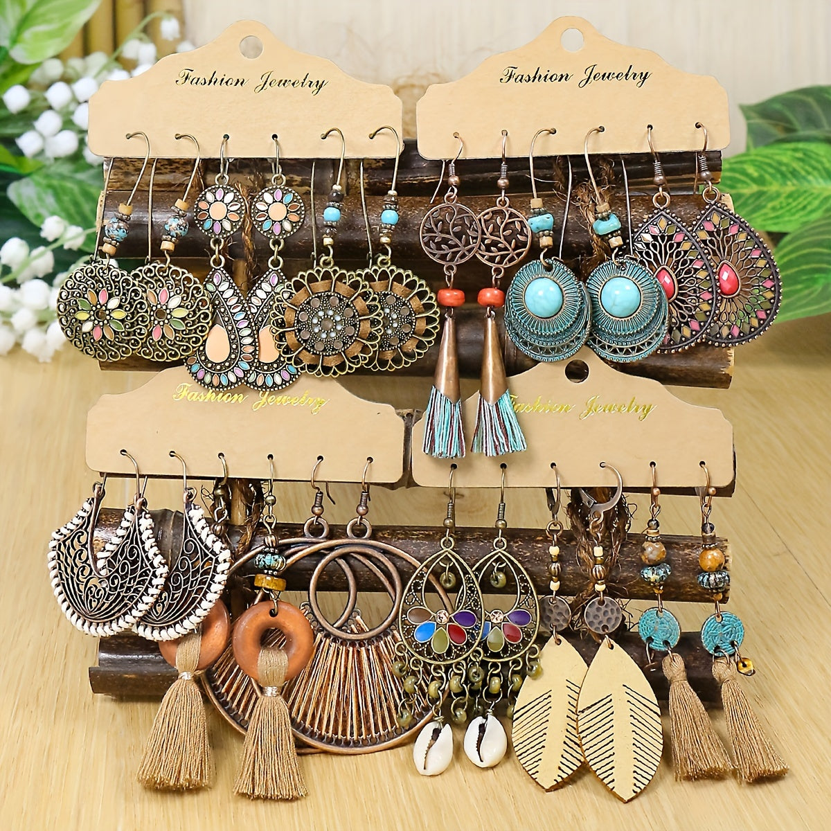 Conjunto de 12 Pares de Brincos