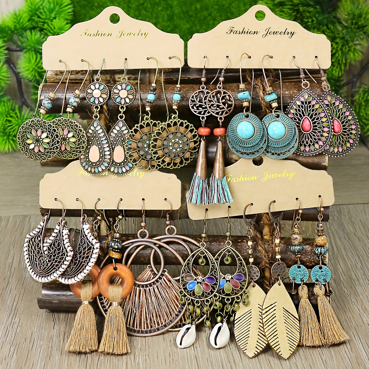 Conjunto de 12 Pares de Brincos