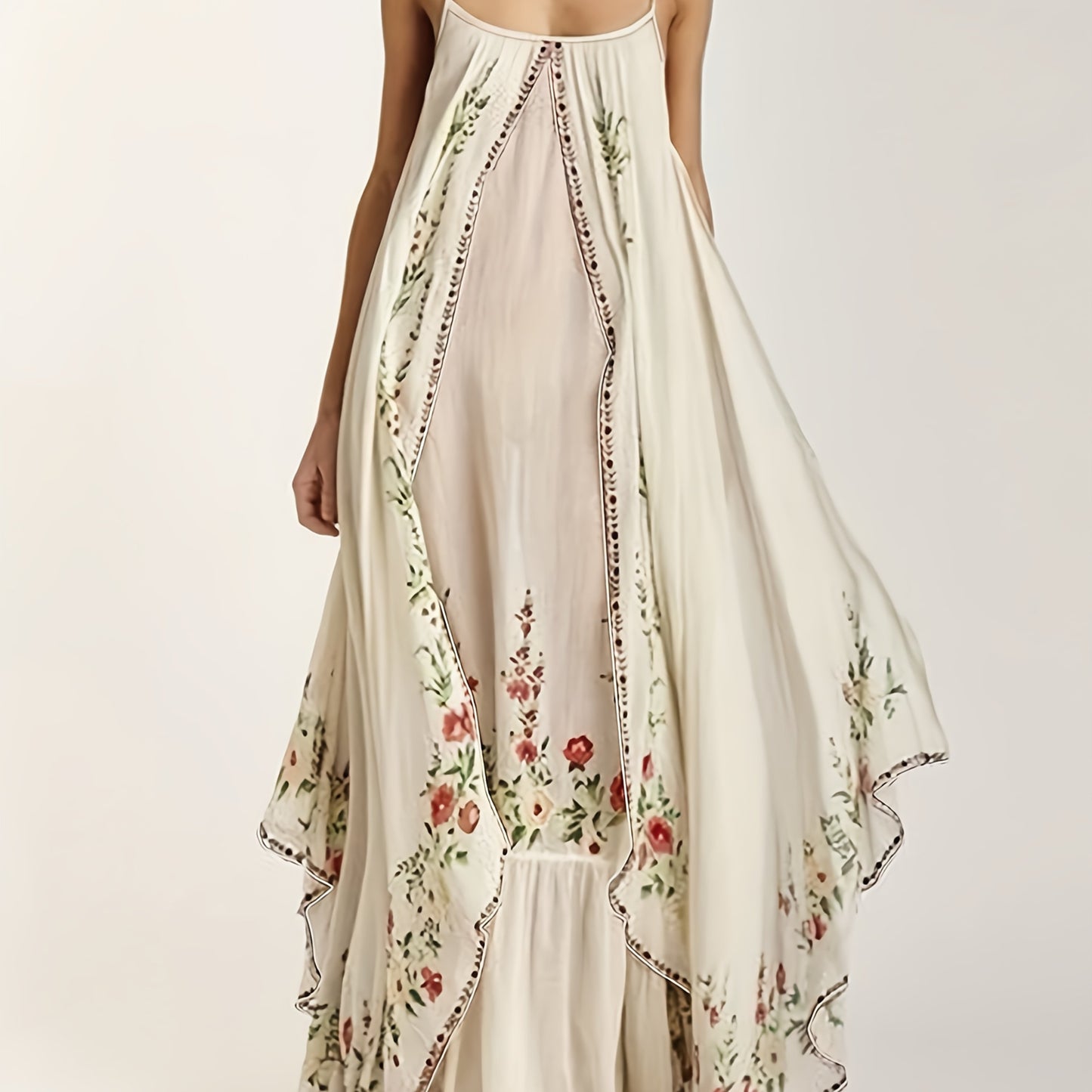 Vestido Maxi com Estampa Floral