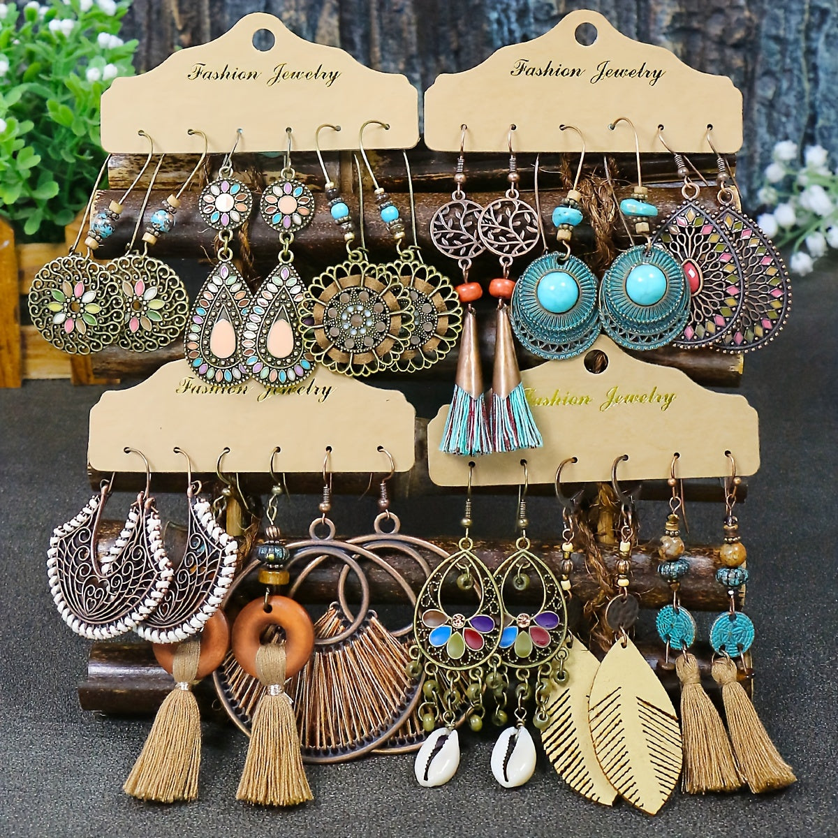 Conjunto de 12 Pares de Brincos