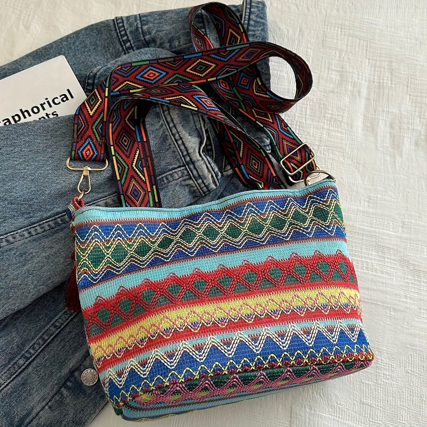 Bolsa com Franjas Boho estilo Ancestral