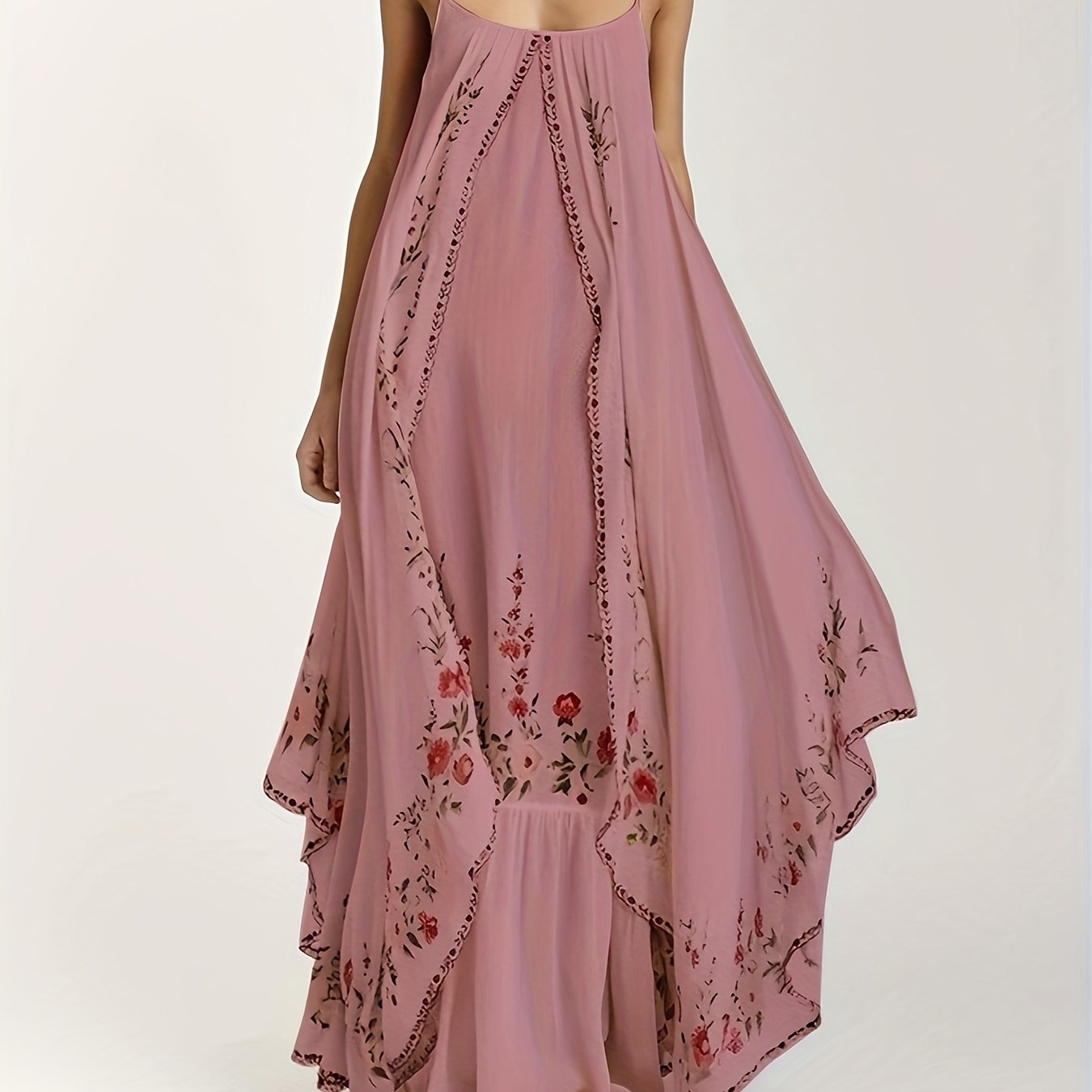 Vestido Maxi com Estampa Floral