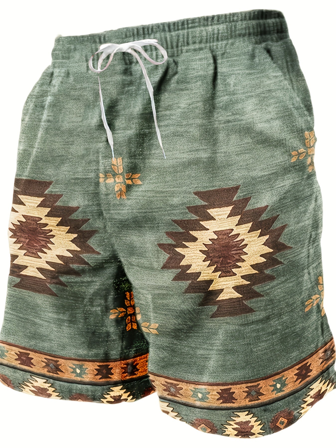 Shorts com padrão gráfico de estilo étnico