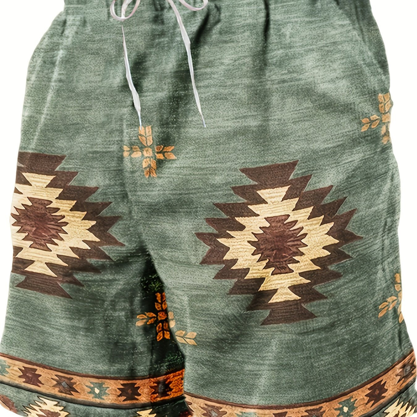 Shorts com padrão gráfico de estilo étnico