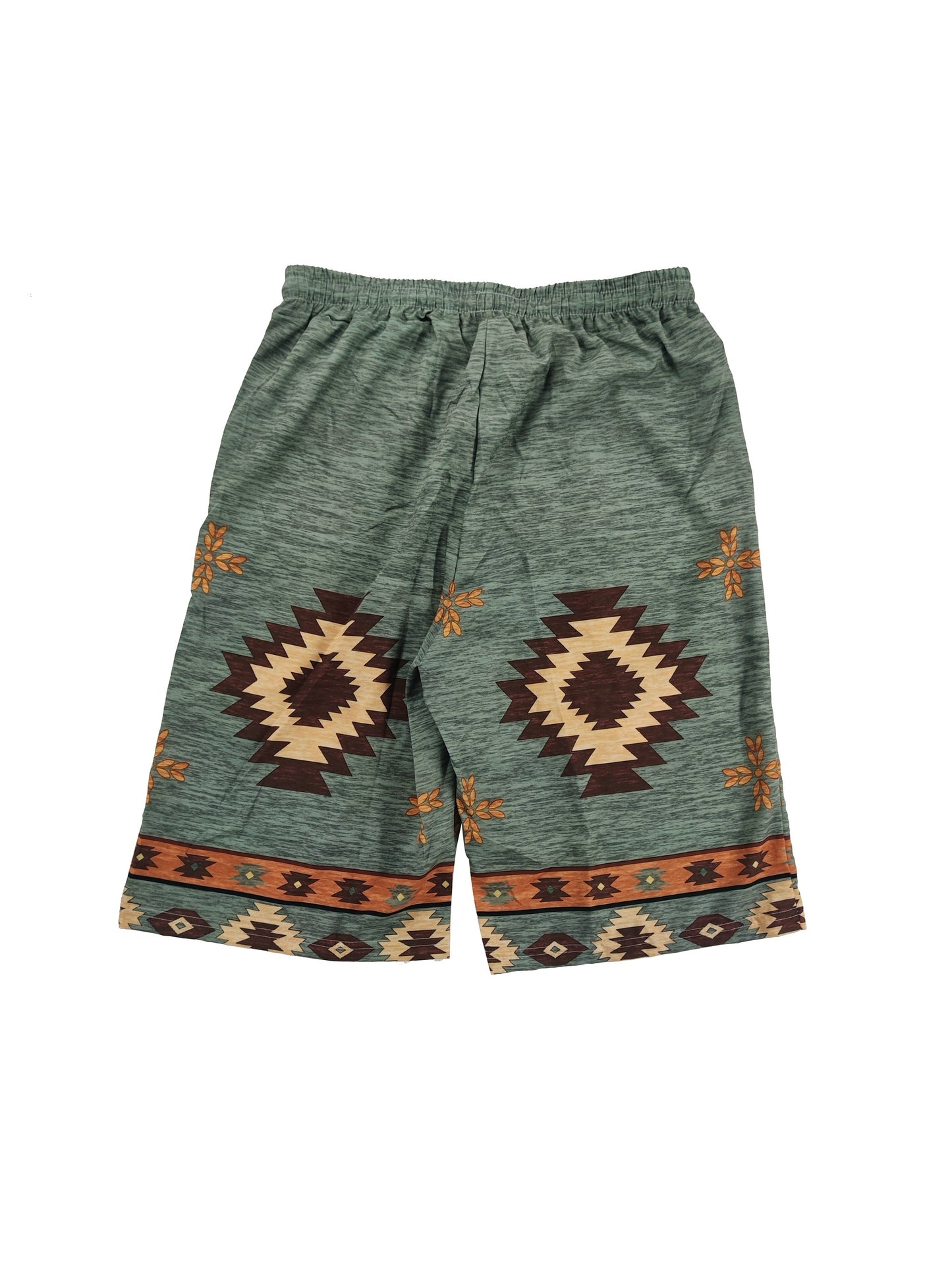 Shorts com padrão gráfico de estilo étnico