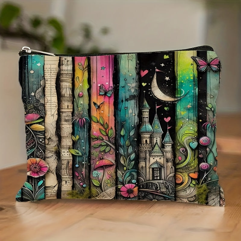 Bolsa de Maquiagem com Estampa Florística