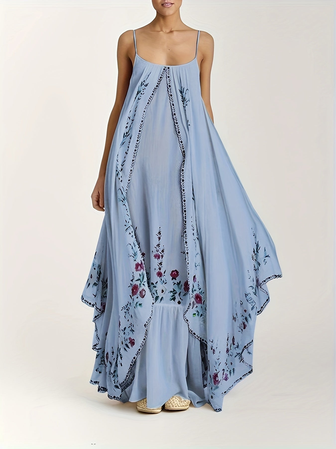 Vestido Maxi com Estampa Floral