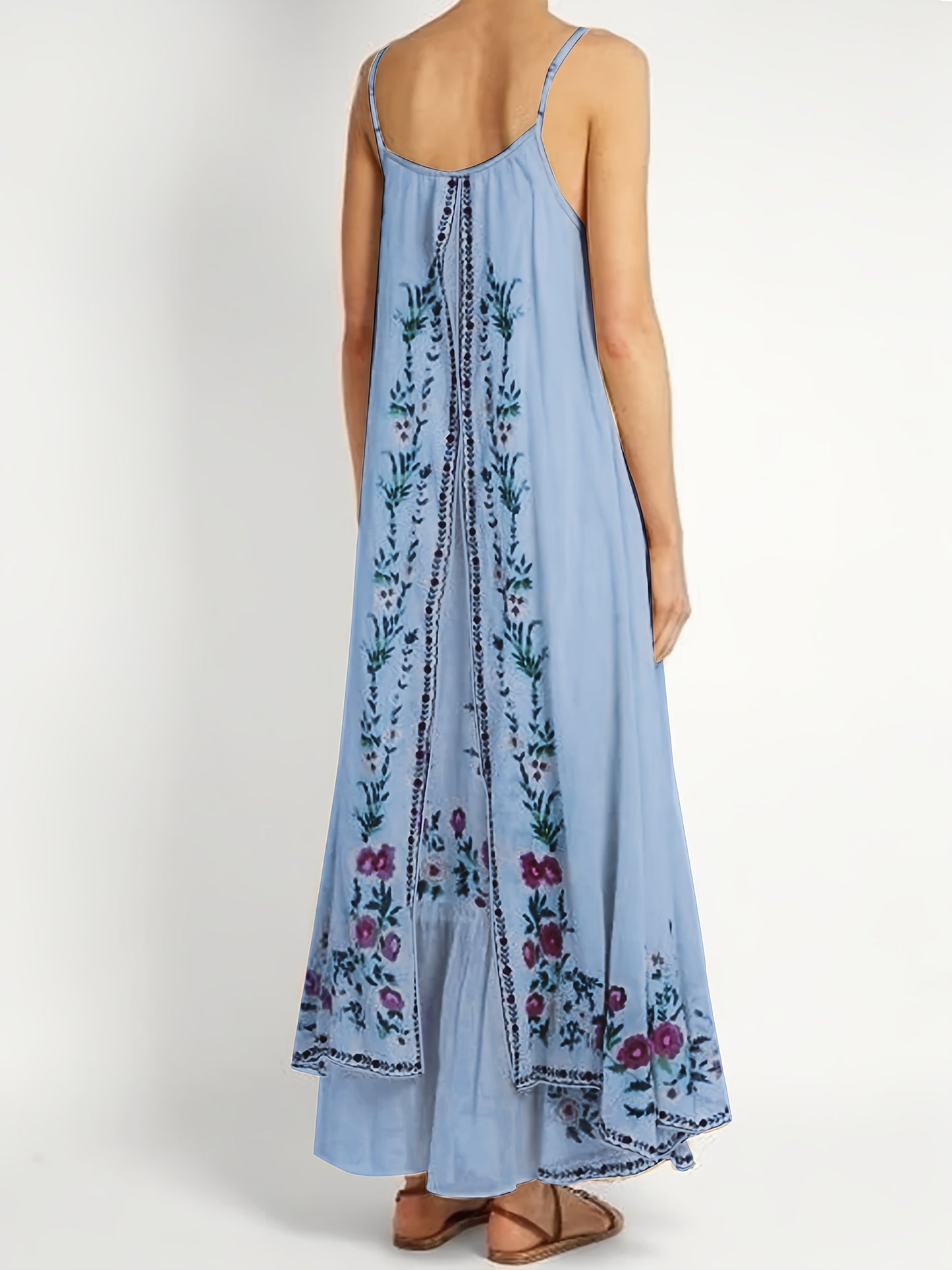 Vestido Maxi com Estampa Floral