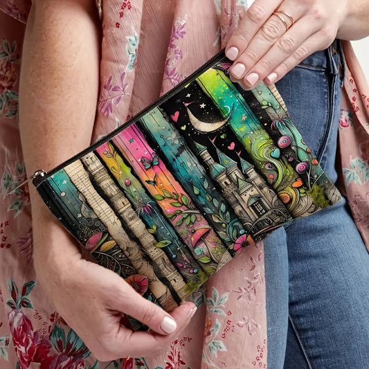 Bolsa de Maquiagem com Estampa Florística