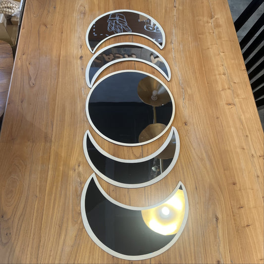 Conjunto de 5 peças de Espelho Acrílico Estilo Boêmio