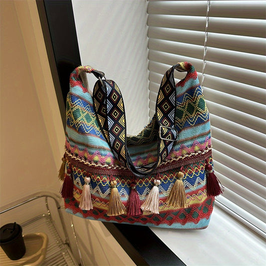 Bolsa de Tote Estilo Étnico Vintage