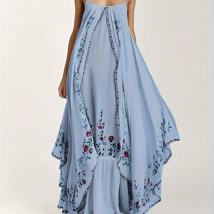 Vestido Maxi com Estampa Floral