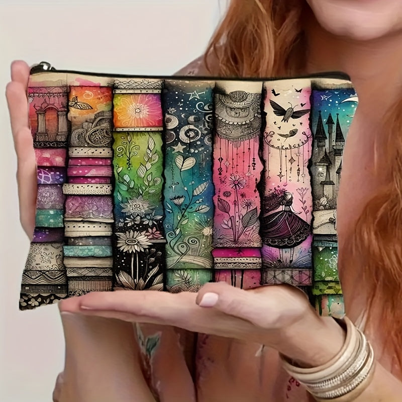 Bolsa de Maquiagem com Estampa Florística