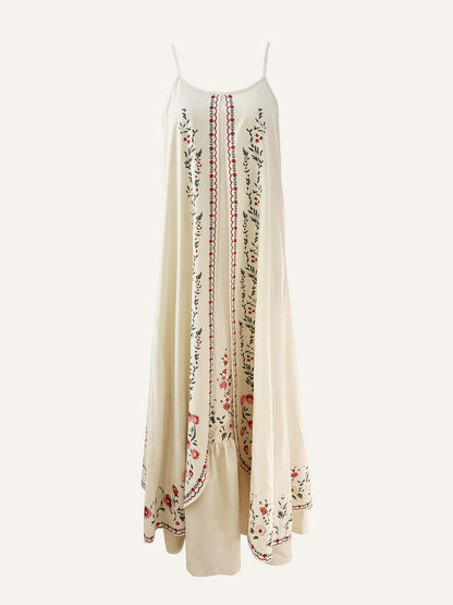Vestido Maxi com Estampa Floral