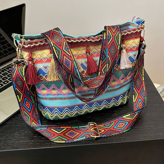 Bolsa com Franjas Boho estilo Ancestral