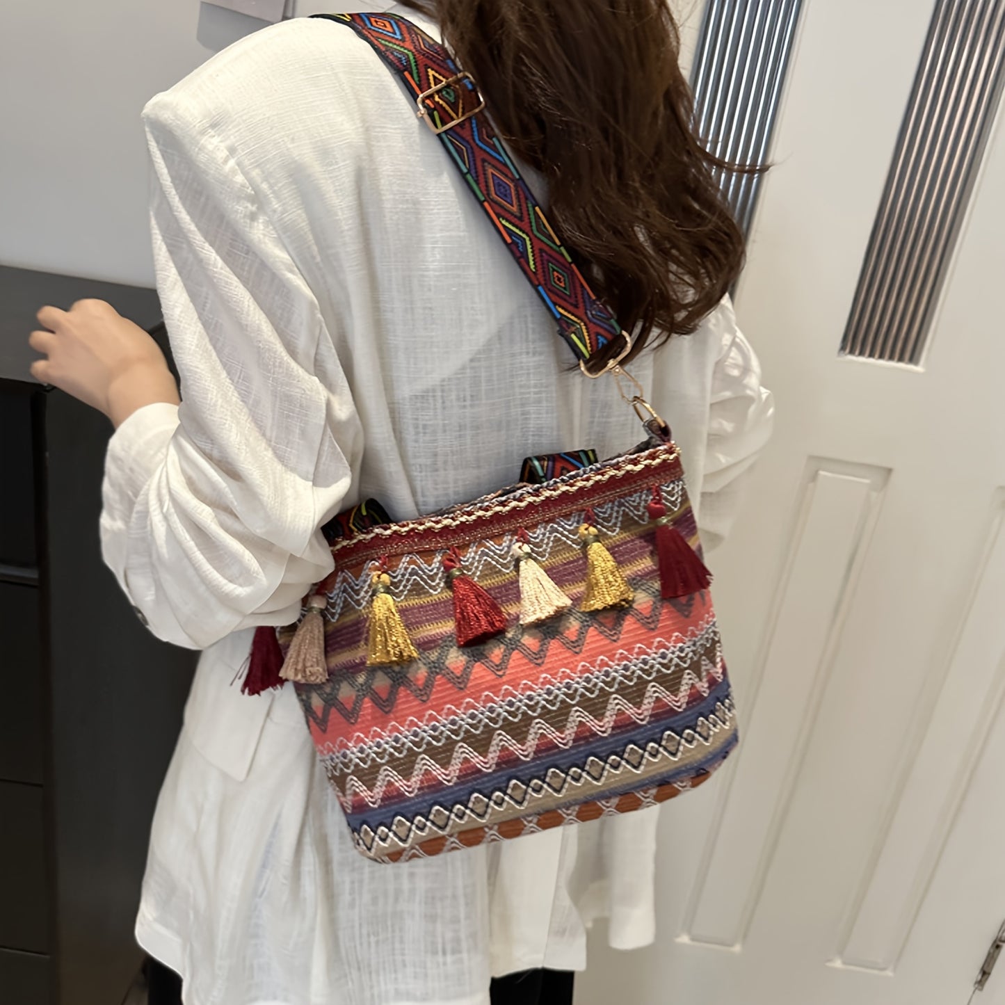 Bolsa com Franjas Boho estilo Ancestral
