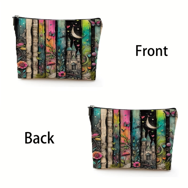 Bolsa de Maquiagem com Estampa Florística