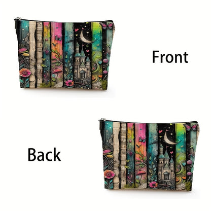 Bolsa de Maquiagem com Estampa Florística