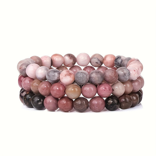 Conjunto de 3 Pulseiras de Pedras Naturais