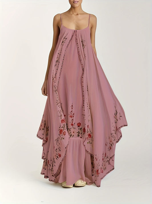 Vestido Maxi com Estampa Floral