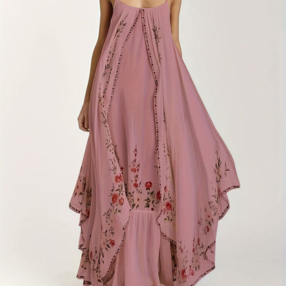 Vestido Maxi com Estampa Floral