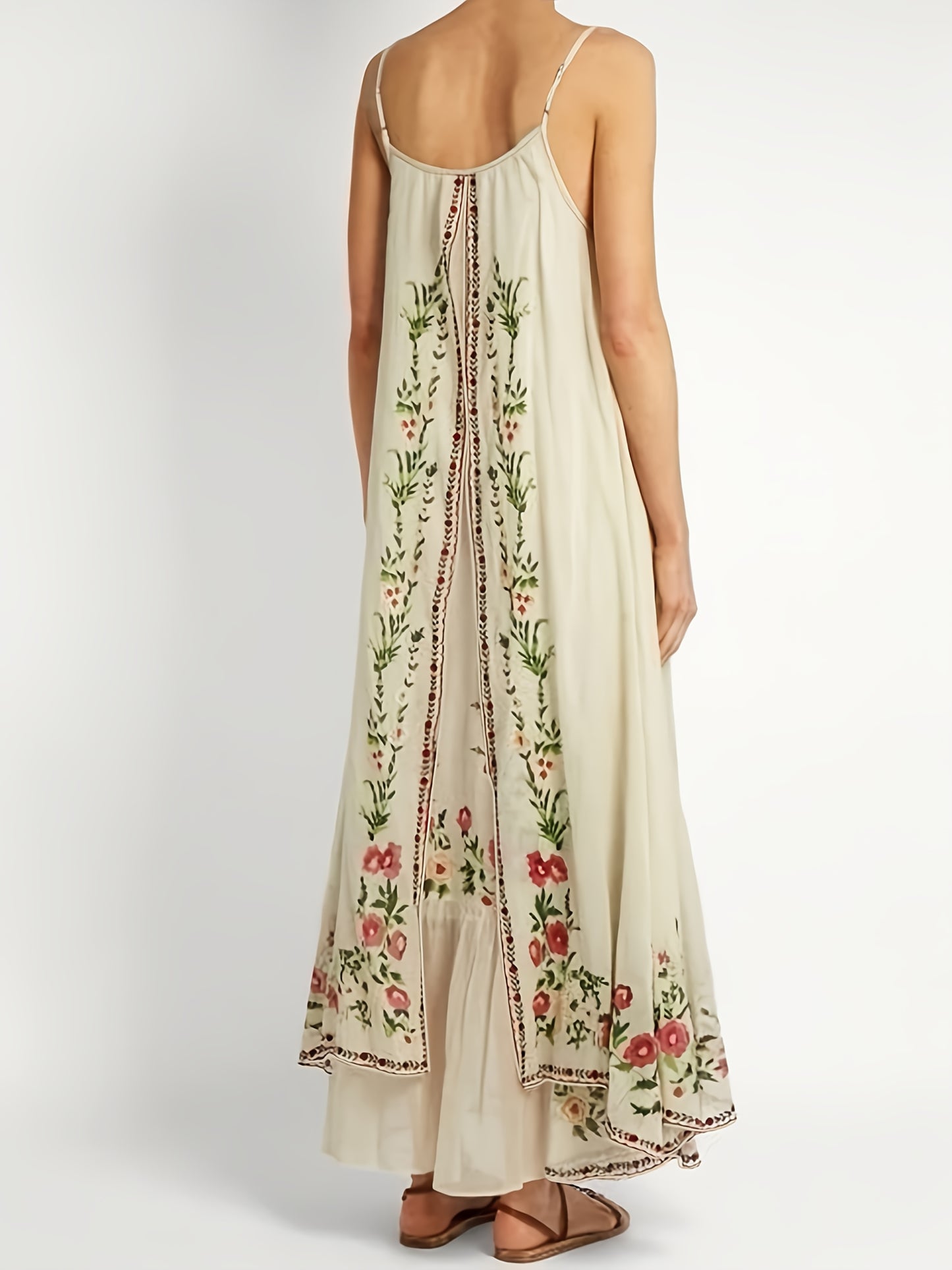 Vestido Maxi com Estampa Floral
