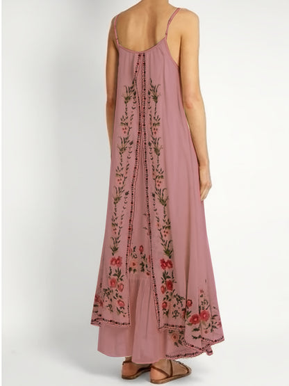Vestido Maxi com Estampa Floral