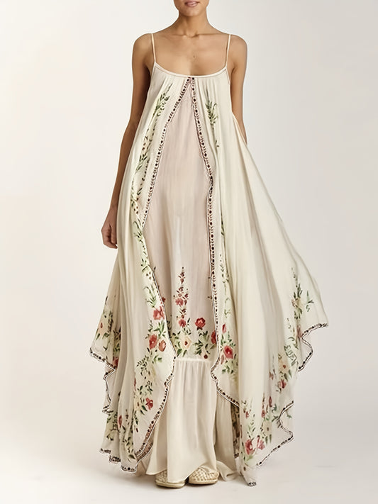 Vestido Maxi com Estampa Floral